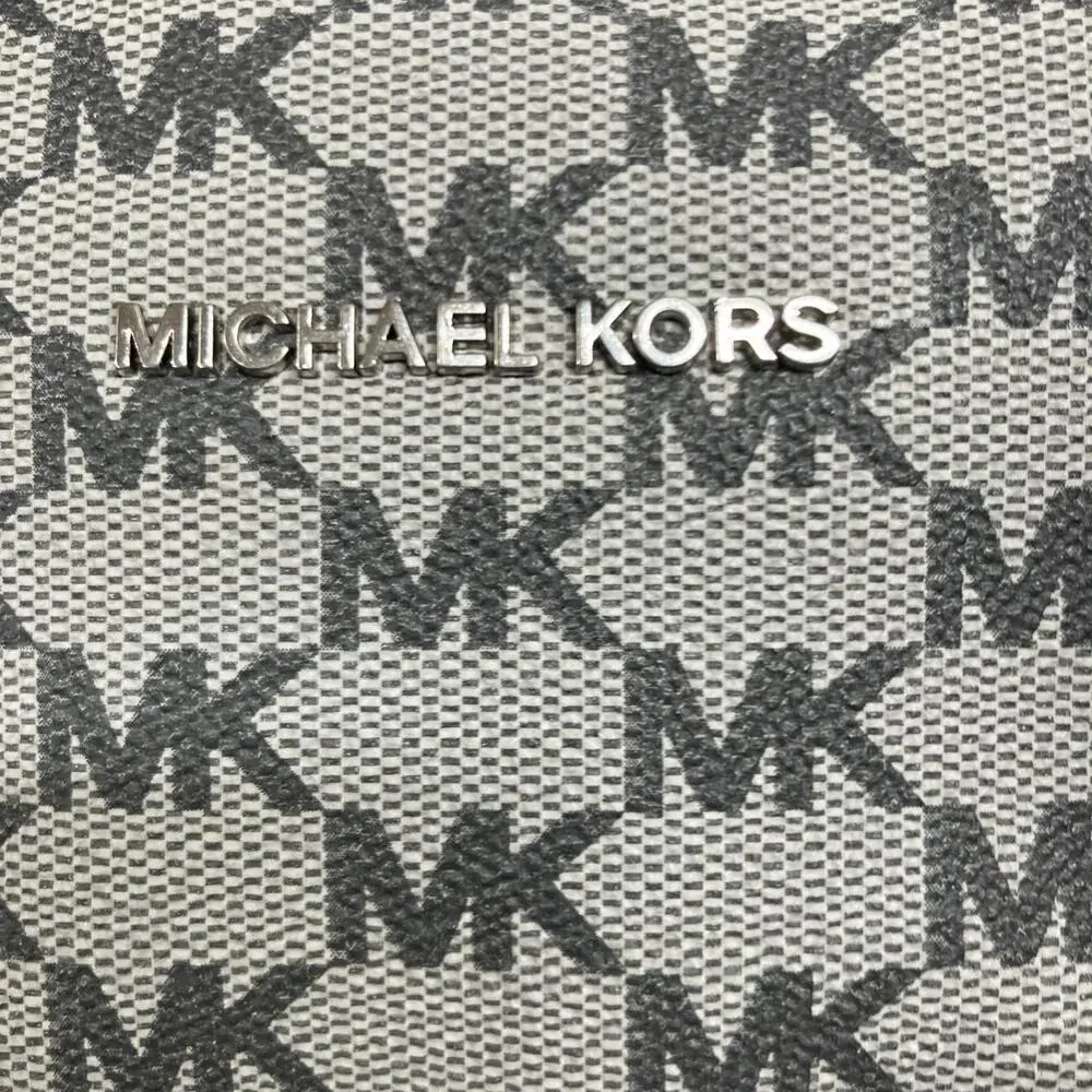 Michael Kors Mercer Signature Medium Duffle Bag/purse W Wallet in Black/Grey NWT